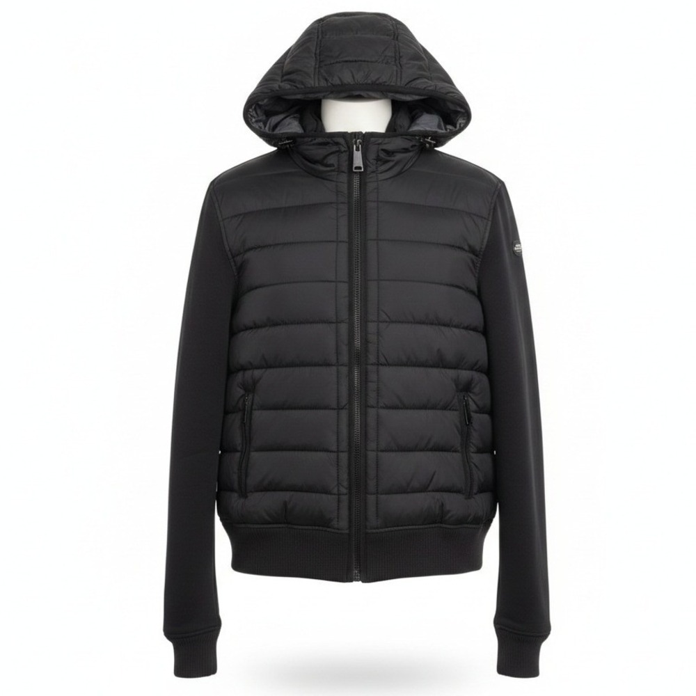 Schott NYC Rockwell Hybrid Puffer Jacket Black Mens S‎